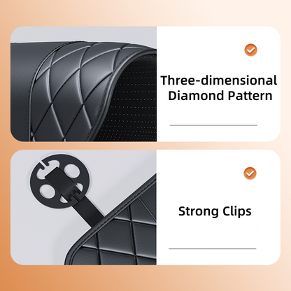 Car Seat Cushion with Anti-slip Silicone Pad, Leather
