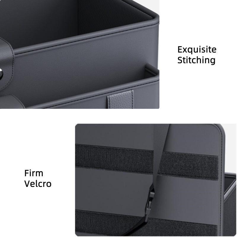 Foldable Double Layers Car Organizer Bag for Trunks, Black