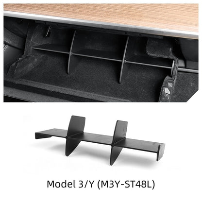 Partition Board Organizer of Glove Compartment for Tesla Model 3/Y, ABS, Black