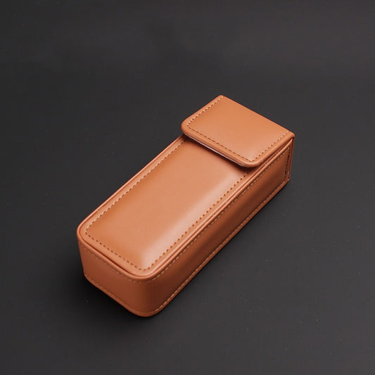 Vintage Glasses Case with Magnetic Button, PU Leather, Rectangle