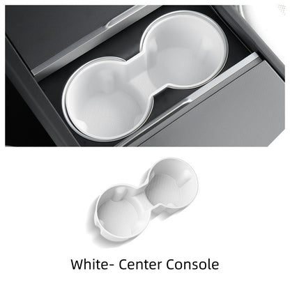 Vehicle Cup Holder Cover for Center Console and Rear Seat for Tesla Model 3, Silicone