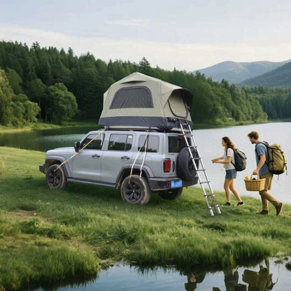 Inflatable Roof Tent with Hand Pump for Car Truck and SUV, 2 Persons, Oxford