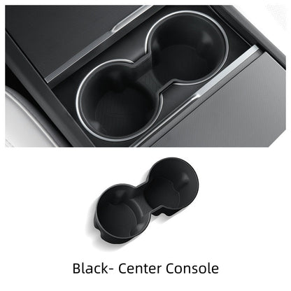 Vehicle Cup Holder Cover for Center Console and Rear Seat for Tesla Model 3, Silicone
